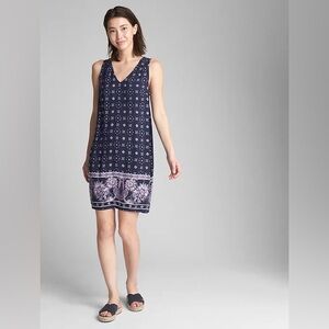 GAP Shift Dress Medium - navy blue and light purple